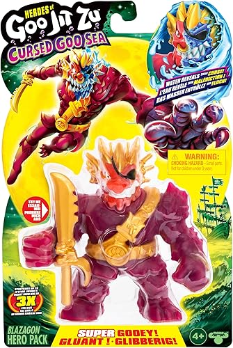 Miniatura 10 de Heroes of Goo Jit Zu Mar de Goo Maldito  Super Oozy, Goo relleno de juguete Thrash Figura de acción Paquete de héroe  con cara que cambia de color