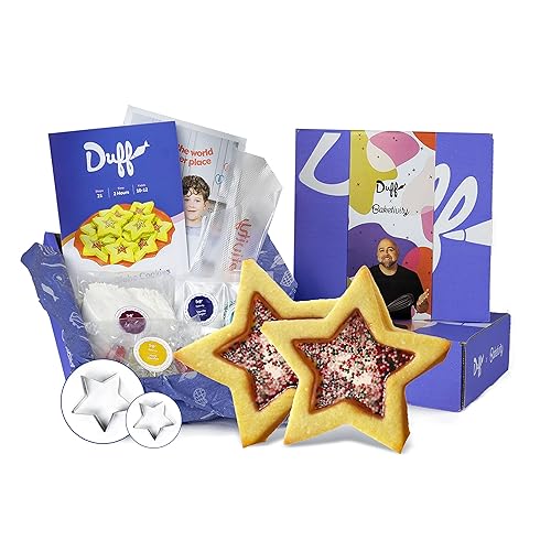 Baketivity Kit de hornear galletas de globo de nieve, receta de cocina Duff Goldman, divertido kit de fabricación de galletas para la familia,
