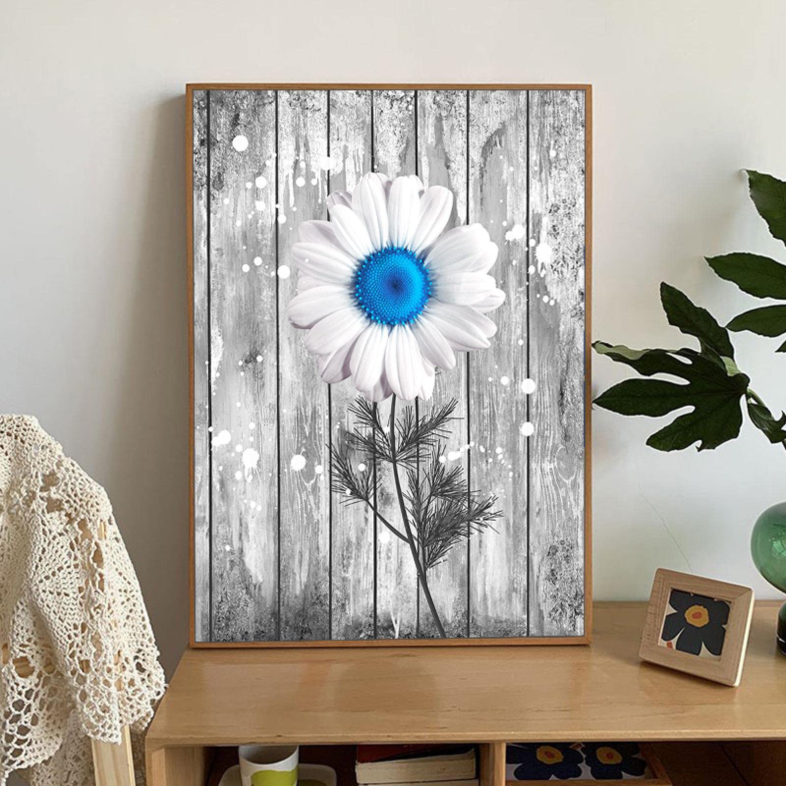 Nowoczesne kwiaty dekoracyjny obraz na płótnie sztuka ścienna plakaty i wydruki do salonu wystrój domu 50 x 70 cm x 3 bez ramy
