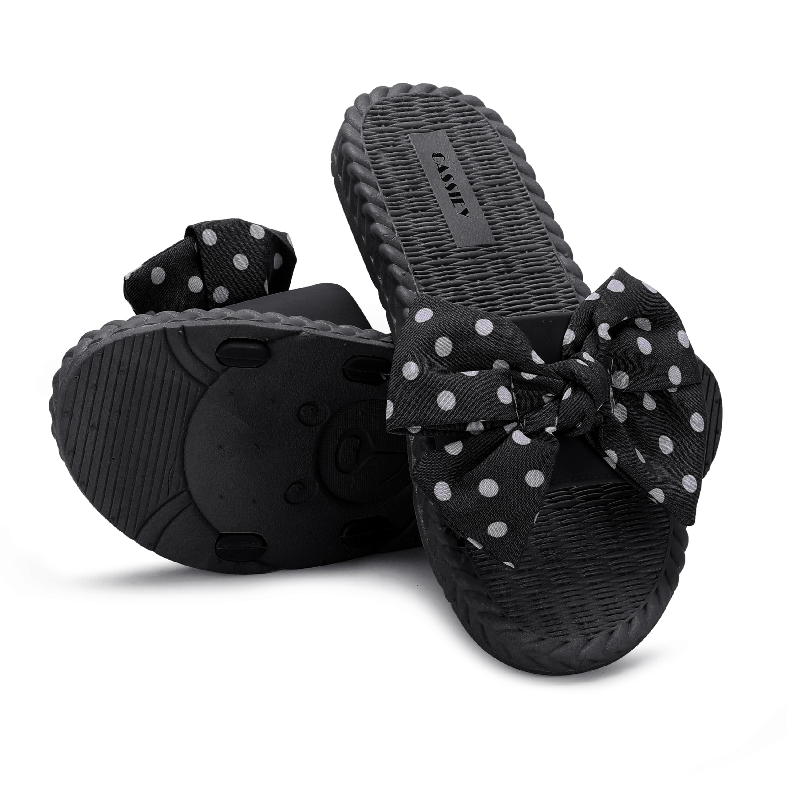 CASSIEY Womens Latest Fashionable Comfortable Stylish Design Slip-on Open Toe Flat Slipper For Womens And Girls- Black (B0CR7M4NWK) Amazon Price History, Amazon Price Tracker