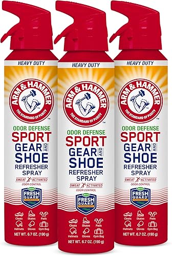Arm & Hammer Sport Gear & Spray refrescante para zapatos, defensa de olores de alta resistencia para equipo y calzado deportivo, desodorante para