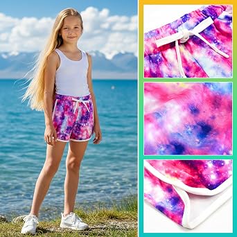 Girls Dolphin Shorts, Childrens Athletic Summer Sports Short