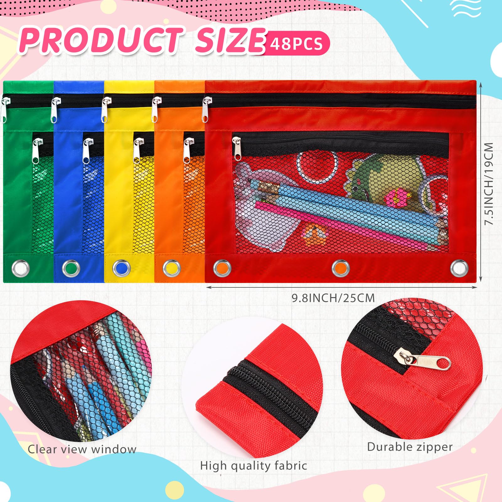 48 Sets Schulbedarf: 48 Rucksäcke, 48 Wasserflaschen, 48 Federmäppchen, Großschüler, Rucksack, Spenden-Set für Schule, Klassenzimmer, Studenten