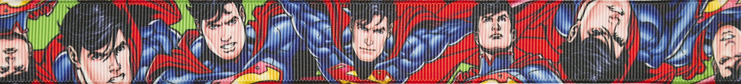Simplicity 25mm Superman Grosgrain Ribbon-2.7Mtrs / 3Yds, Polyester, Multicolour, 8.97 x 2.82 x 8.97 cm