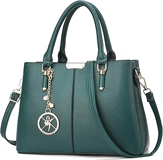 KURGOOL Purse and Handbags for Women, 3 Zip Compartments Tote Bag Designer Shoulder Purse Top Handle Satchel Bags