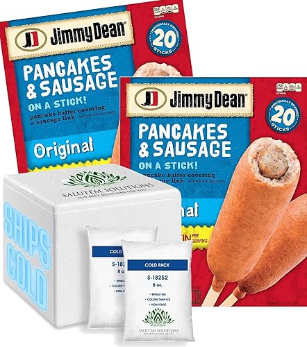 Salutem Vita - Jimmy Dean Panqueque y salchicha en palo, 20 ct. - Paquete de 2