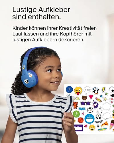 Belkin SoundForm Mini Casque Audio sans Fil pour Enfants avec Micro - Bleu - 8