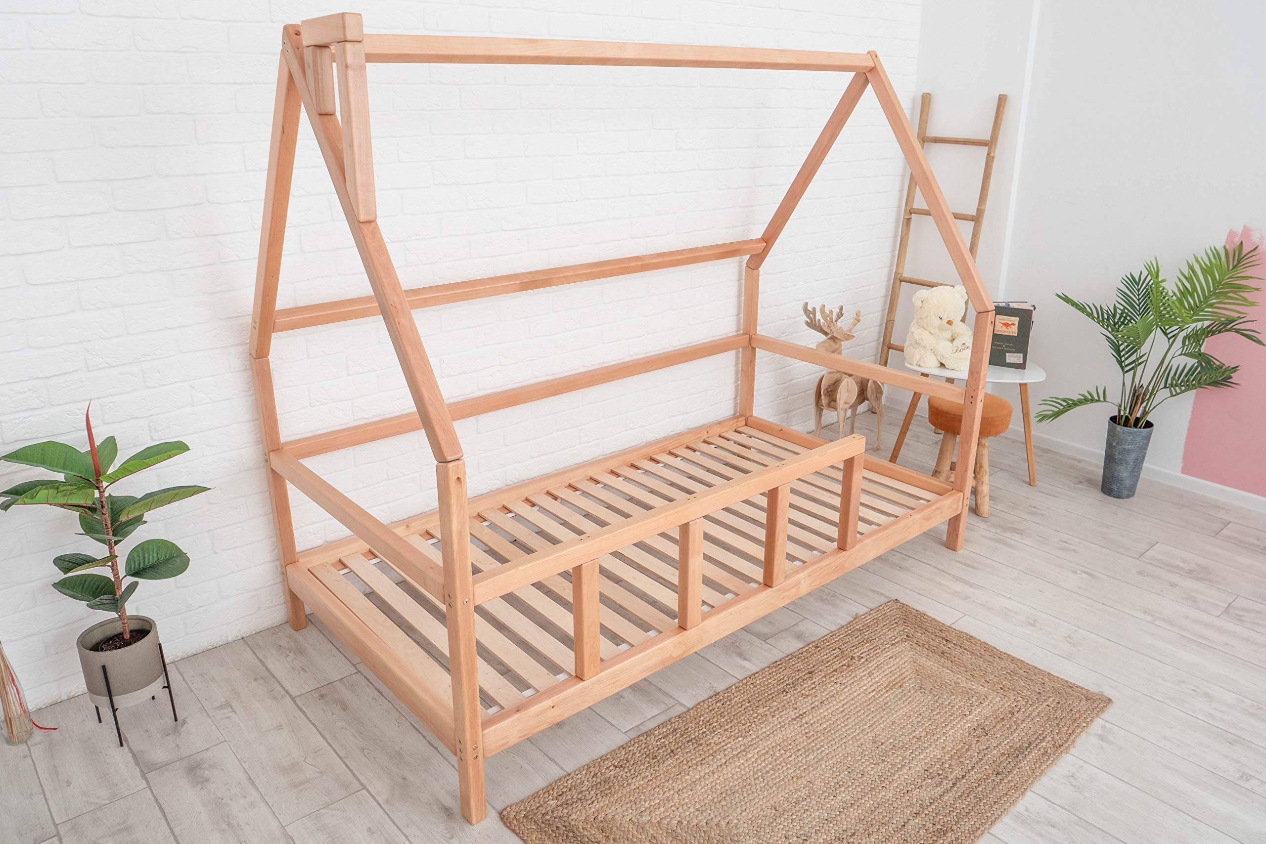 Buy Montessori Bed For Toddlers Wooden House Bed Frame Twin Bed