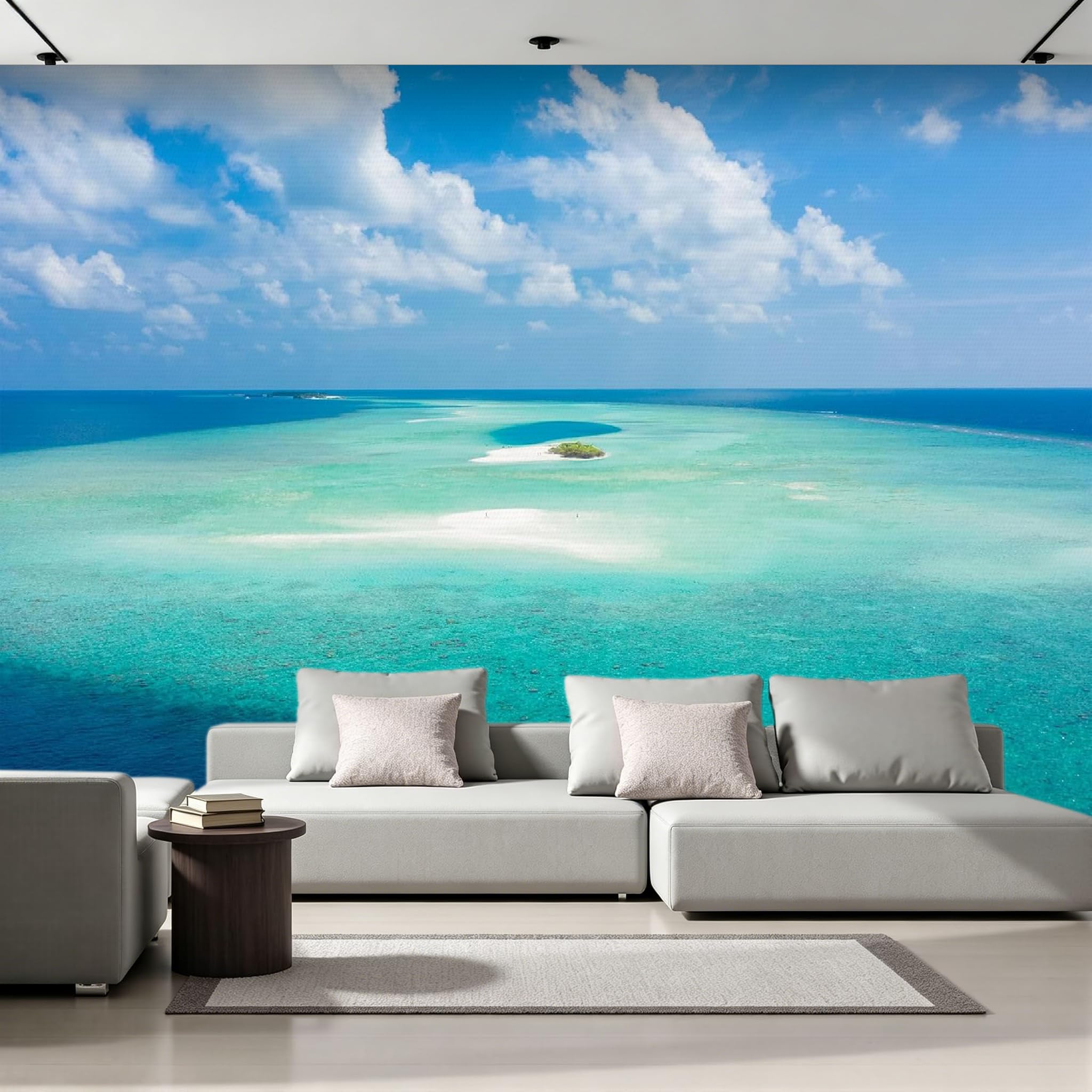 Papier Peint 3D Panoramique Maldives tapisserie photo intissé salon B-411