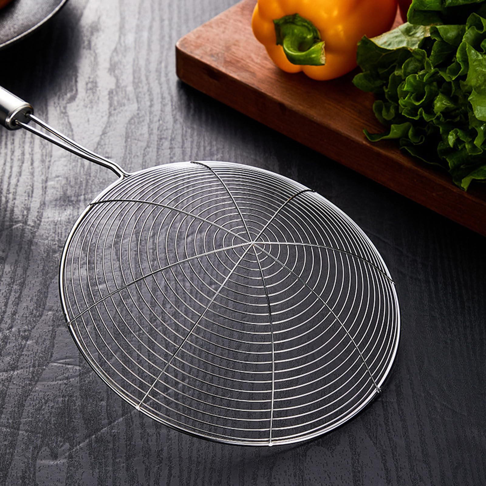 Set Da Cucina 2 Pezzi In Acciaio Inox – Schiumarola Ragno E Colino Passapasta, Utensili Per Filtrare, Scolare E Friggere - 4