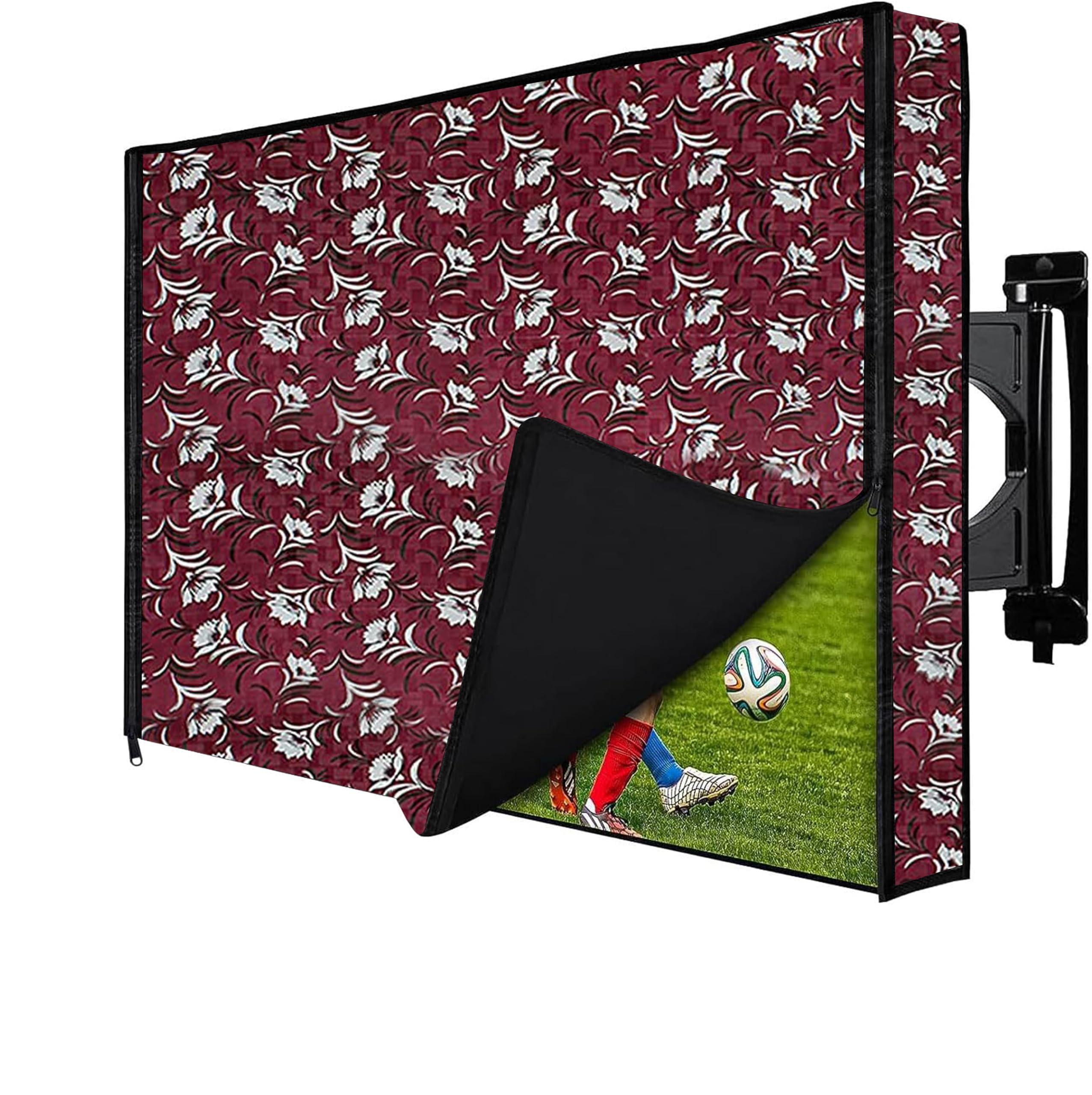 Wings Star Led Tv Cover for 55 Inches Led Tv | Dustproof & Waterproof Led Tv Cover with PVC Layer for 55 Inches Led Tv | Television Protector Cover | LCD/LED TV Monitor Cover with Zip Lock, KUM48 (B0B1B6R29L) Amazon Price History, Amazon Price Tracker