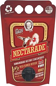 POP'S Nectarade Hummingbird Nectar, Concentrate (50.7 oz) Makes 150oz of Nectar | USA Made Premium Humming Bird Food - Dye Free, Natural Ingredients