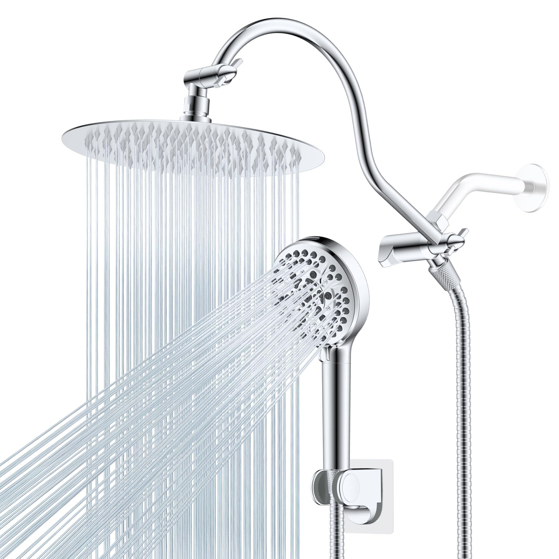 Hibbent All Metal CUPC Certified Shower Head, 10'' High Pressure