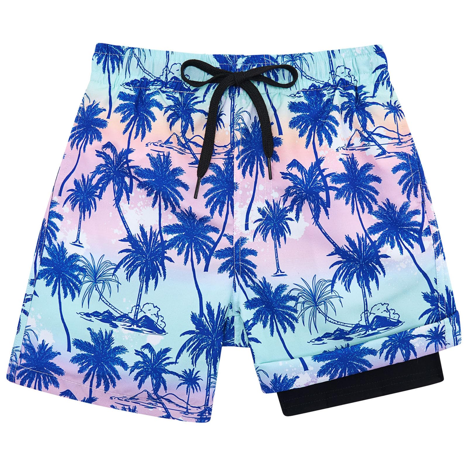 Kids4ever Bañador para niños de Secado rápido Pantalones Cortos de compresión con Forro antirozaduras Calzoncillos Tipo bóxer Traje de baño Pantalones Cortos de Playa de 7 a 18 años