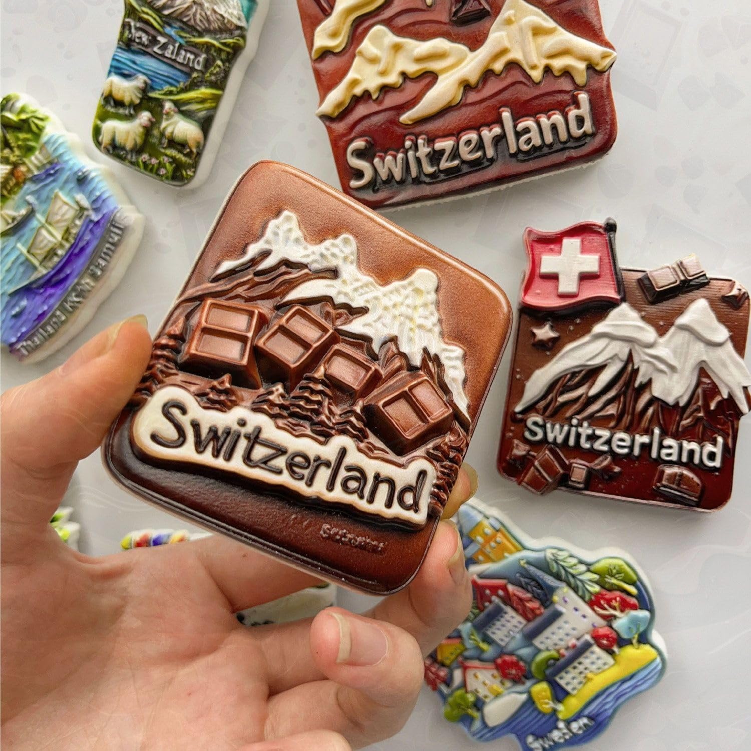 Amazon.co.jp: Zputouチョコレート 冷蔵庫の磁石 3個セット