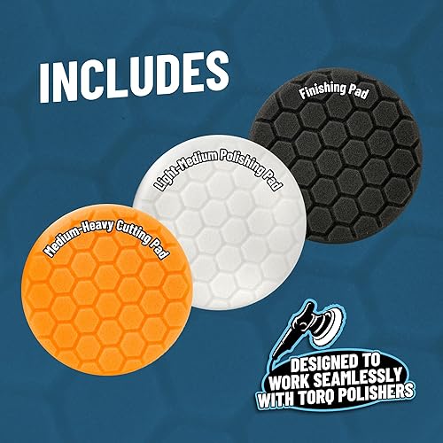 Miniatura 4 de Chemical Guys Kit de muestreador de almohadilla de pulido de 6.5 pulgadas, juego de 4 piezas de detalles con 3 almohadillas de espuma profesionales