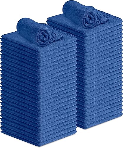 Avalon Towels Cotton Shop Trapos  Paquete de 50 trapos de limpieza de 12 x 14 pulgadas  Toallas absorbentes y toallas de limpieza multiusos para