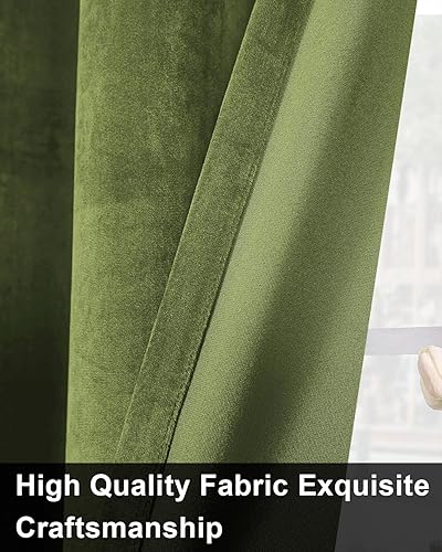 Miniatura 4 de SNITIE Cortinas de terciopelo de 63 pulgadas de largo con ojales, súper suaves, con aislamiento térmico y reducción de ruido, gruesas filtrantes de