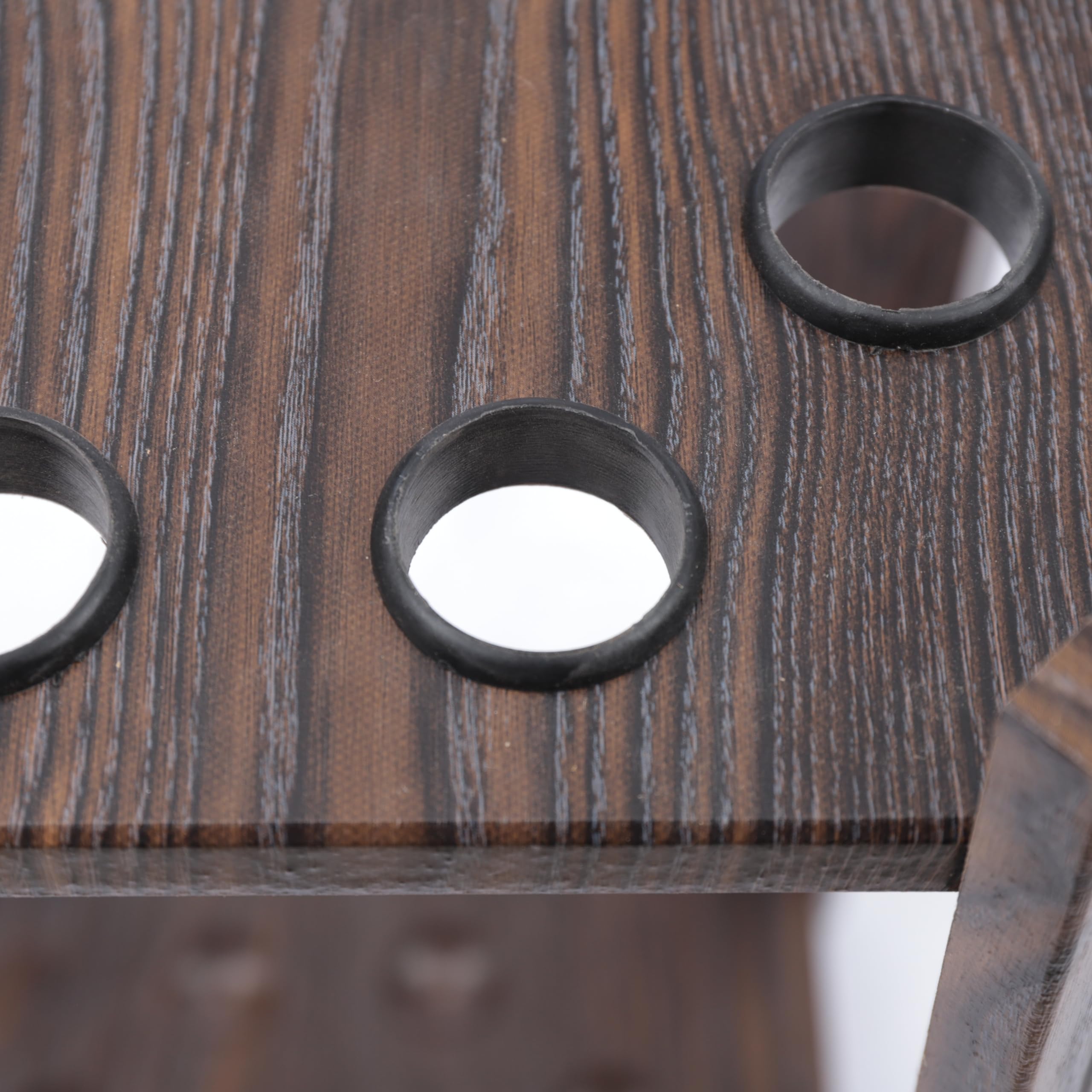 Soporte para taco de pared con 8 agujeros, para billar, taco de piscina, soporte de pared, montaje en el suelo, para tacos de billar, varios agujeros, para escuelas, hogares, retro, madera,