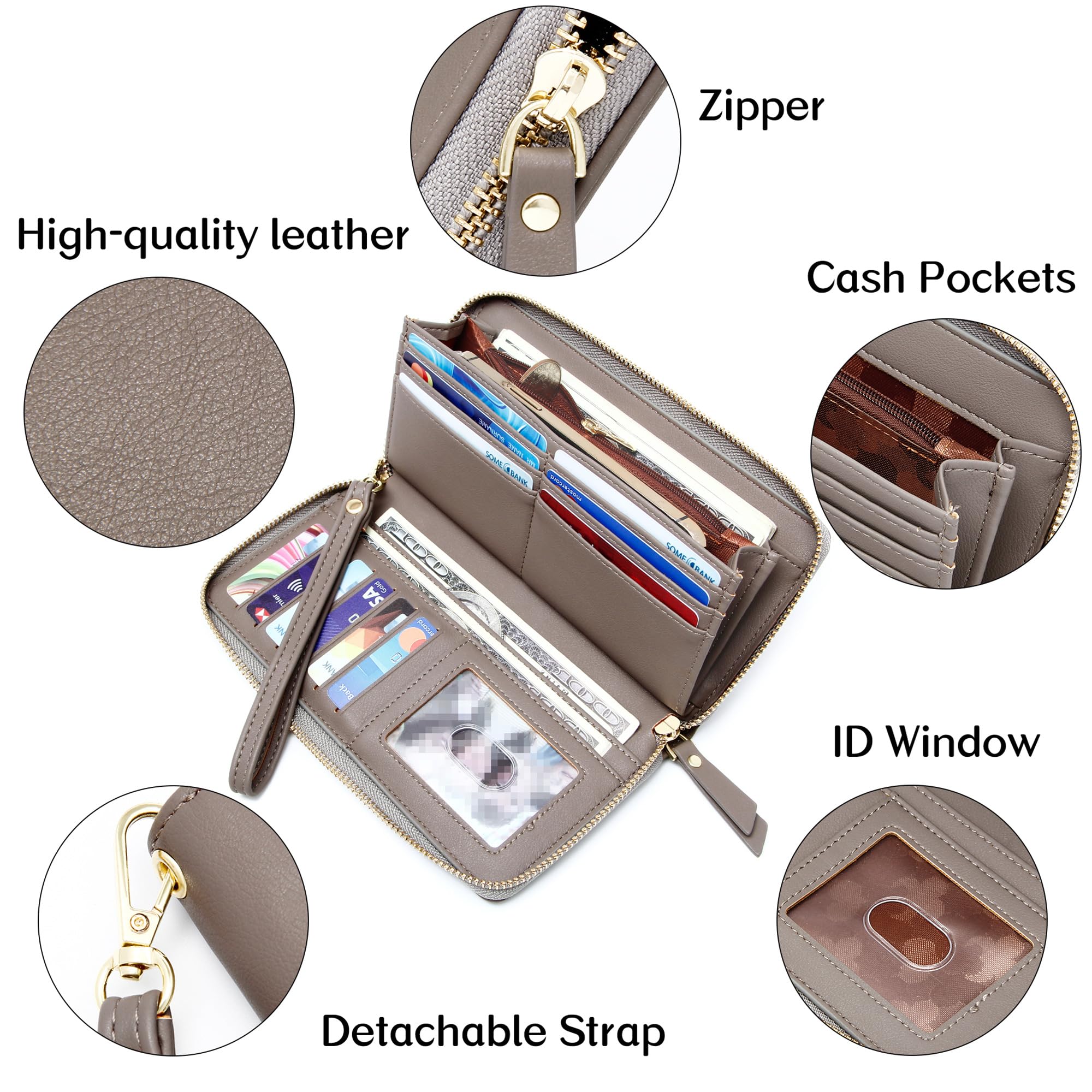 InsWork Customized Womens Wallet with Care for Alzheimer,Condolence Gift for The Elderly in the Nursing Home 1117e