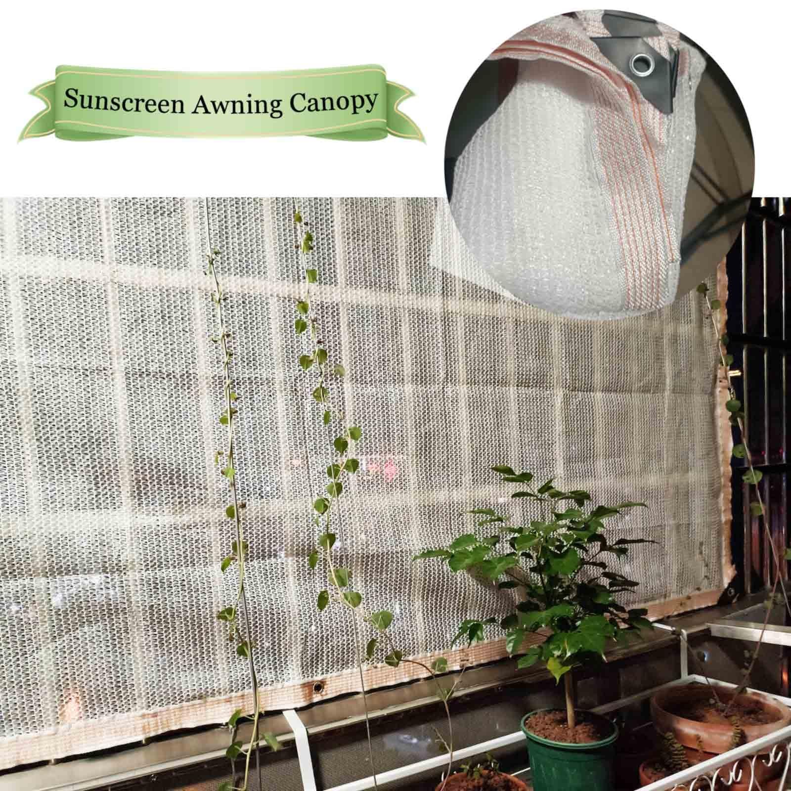 Toldo para exteriores resistente a los rayos UV para jardín y patio, malla antigranizo con ojales, 1 x 2 m, 2 x 6 m, 3 x 5 m, 4 x 9 m, 5 x 5 m