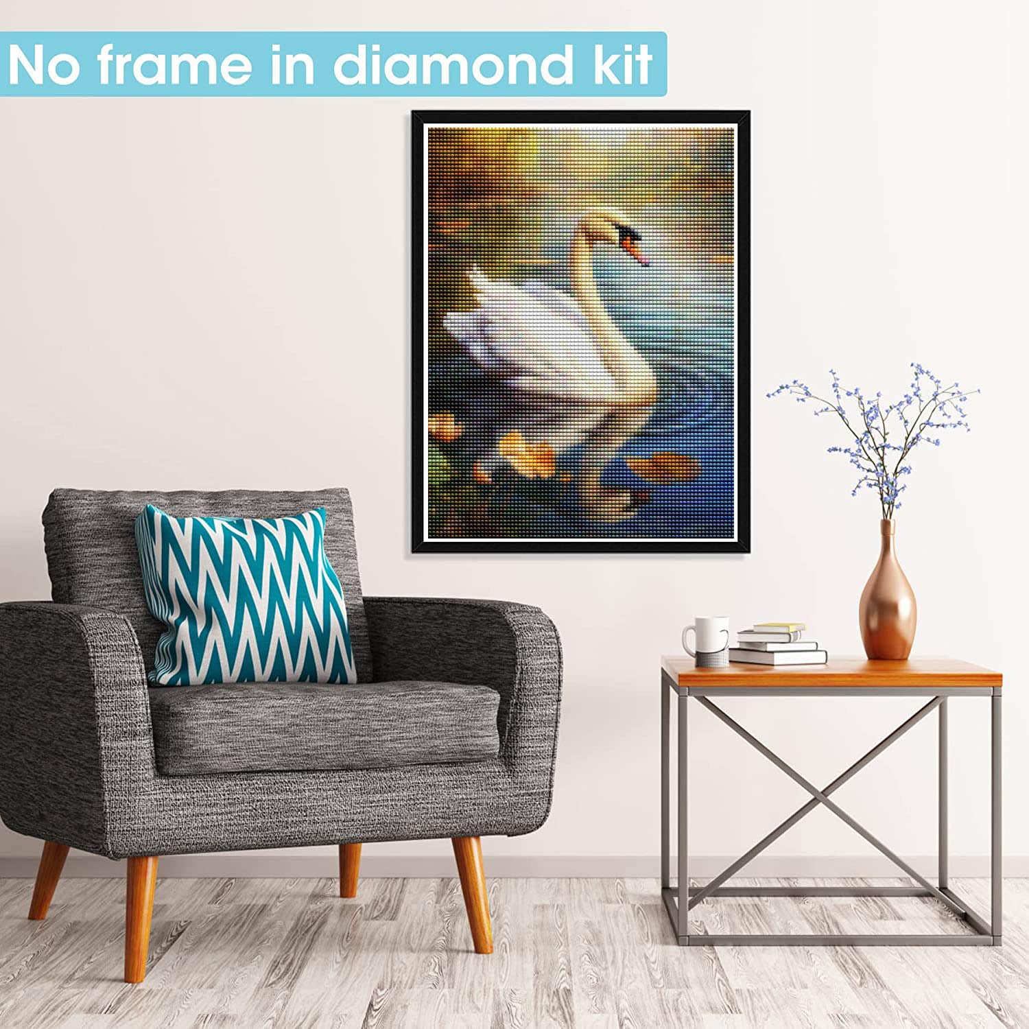 DIY 5d Diamant Peinture Diamond Painting Kits Cygne Pourpre Grande Taille Strass à Broder Au