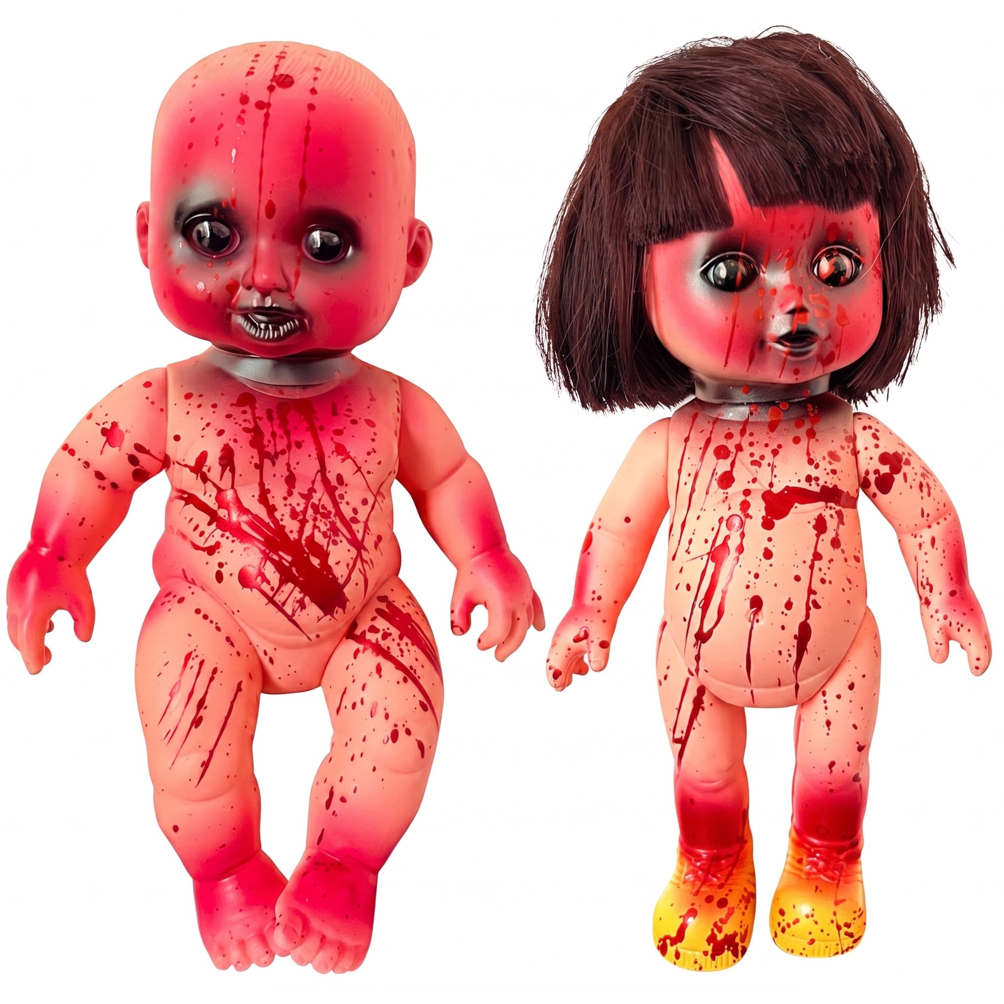 Muñeca Espeluznante, Paquete de 2 muñecas de Halloween con Vendas sangrientas, 9, 6 Pulgadas
