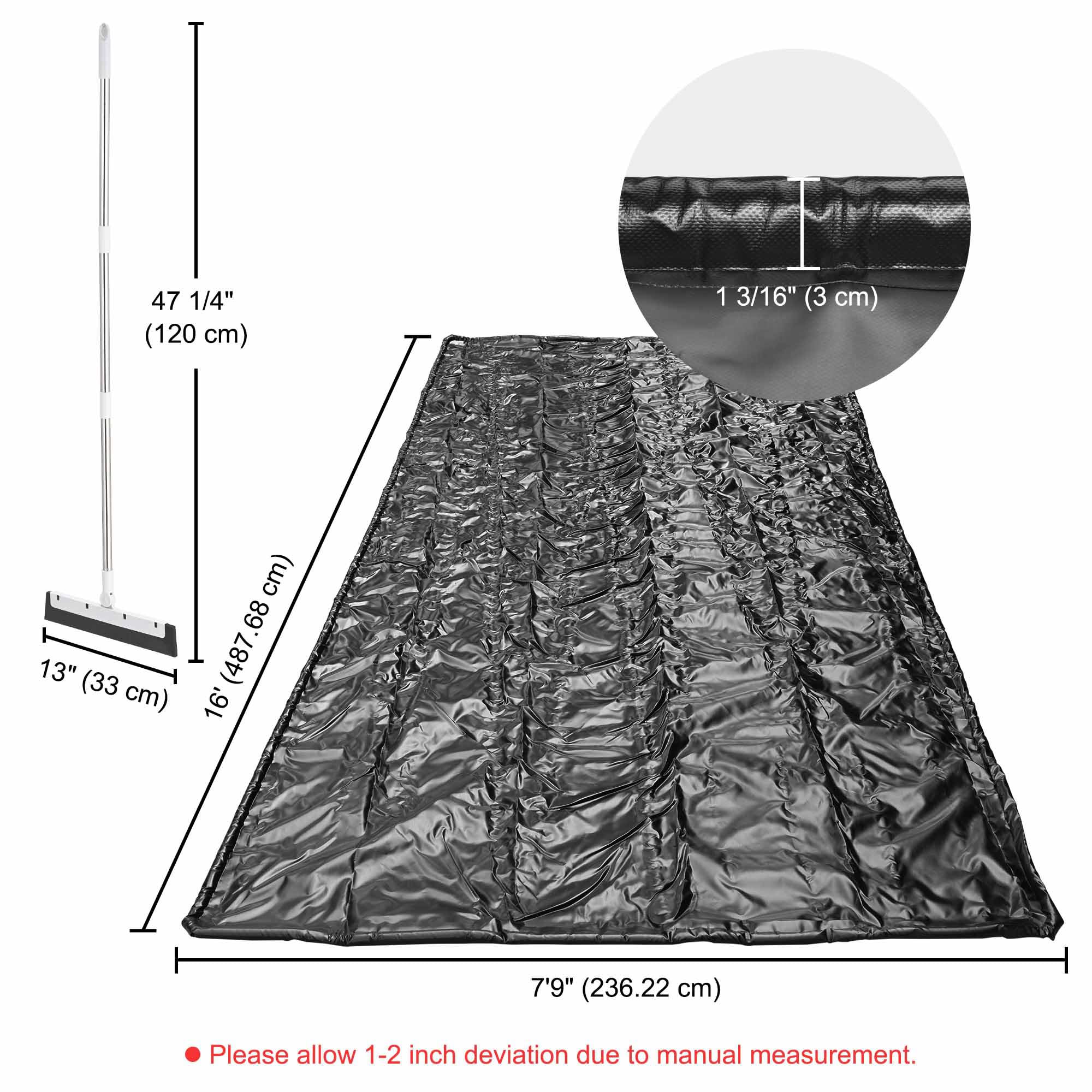 Yescom Containment Mat 79x16 Non-Slip Garage Floor Mat Heavy Duty Waterproof for Cars SUV Protection from Snow Rain — view 3