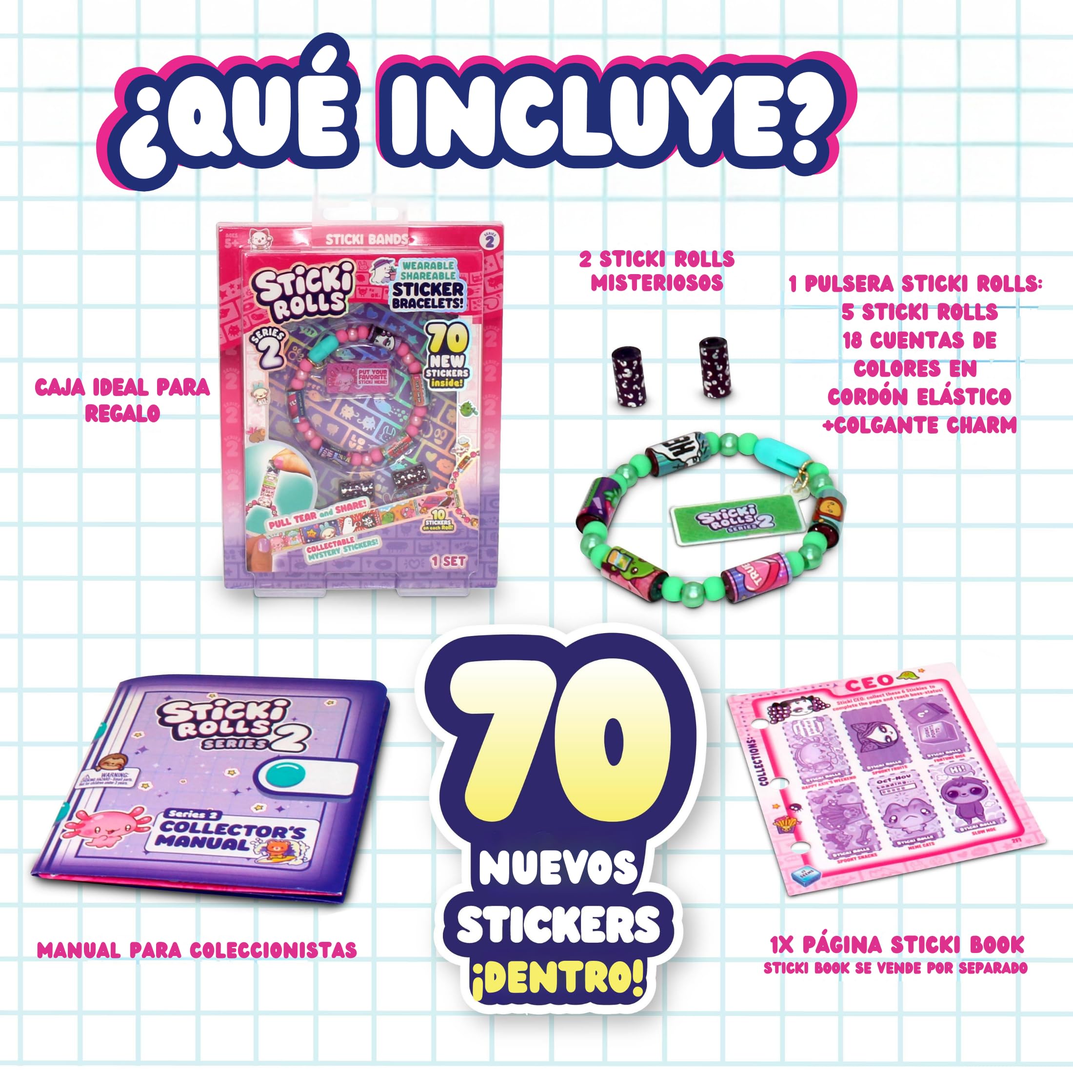 Ravensburger SkyCastle - Sticki Rolls Serie 2: Pulsera | Pulsera para Niña a partir de 5 años| Kit Pulseras Con 70 Pegatinas Infantiles | Regalos Niña 5 Años O Más, colores surtidos