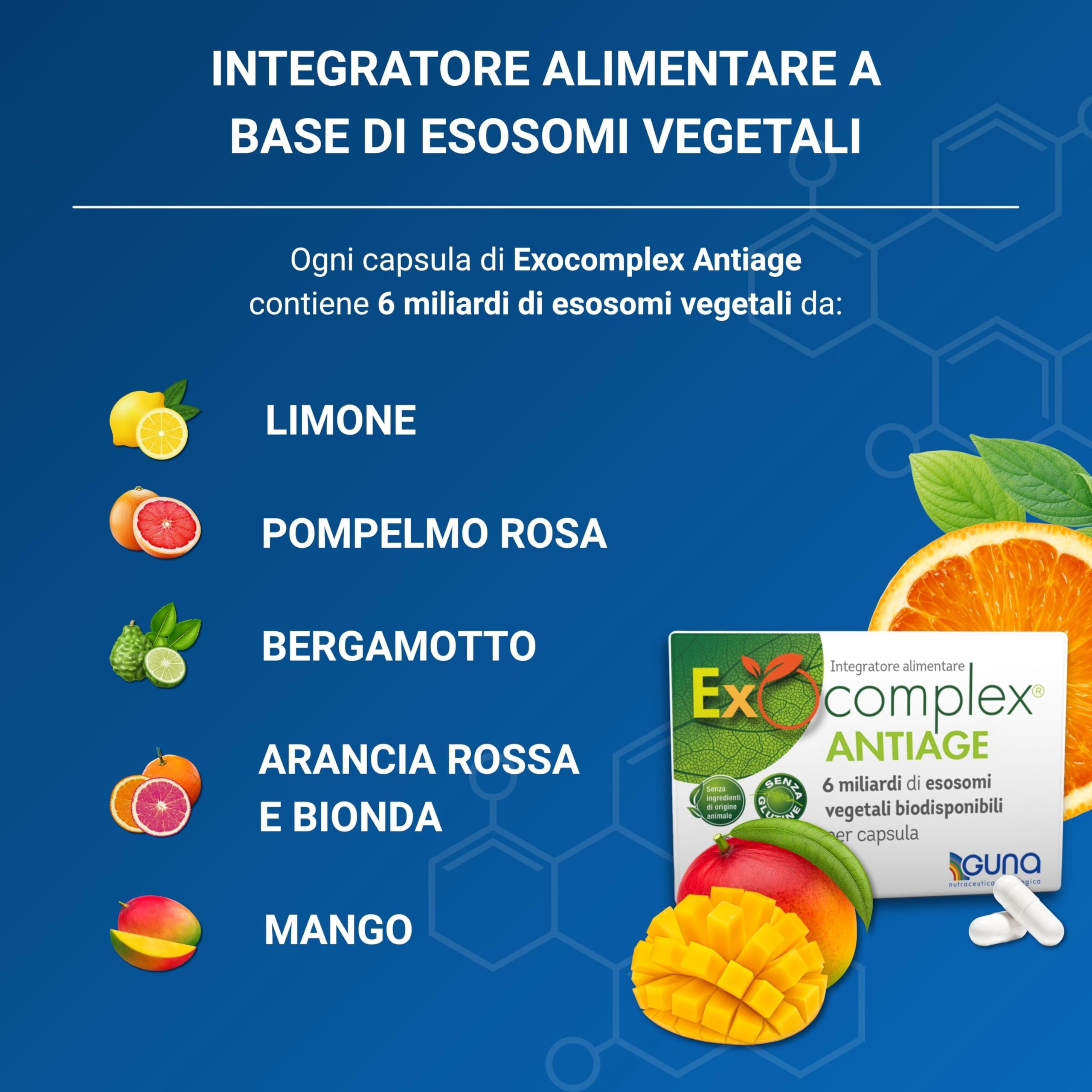 GUNA - Guna Exocomplex Antiage Integratore Antietà 30 Capsule