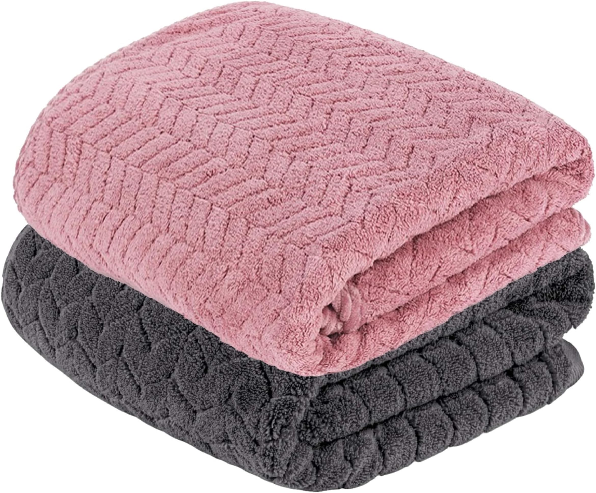 MAXOSHINE Microfiber Towels for Bath Large Size-Super Soft Coral Fleece ...