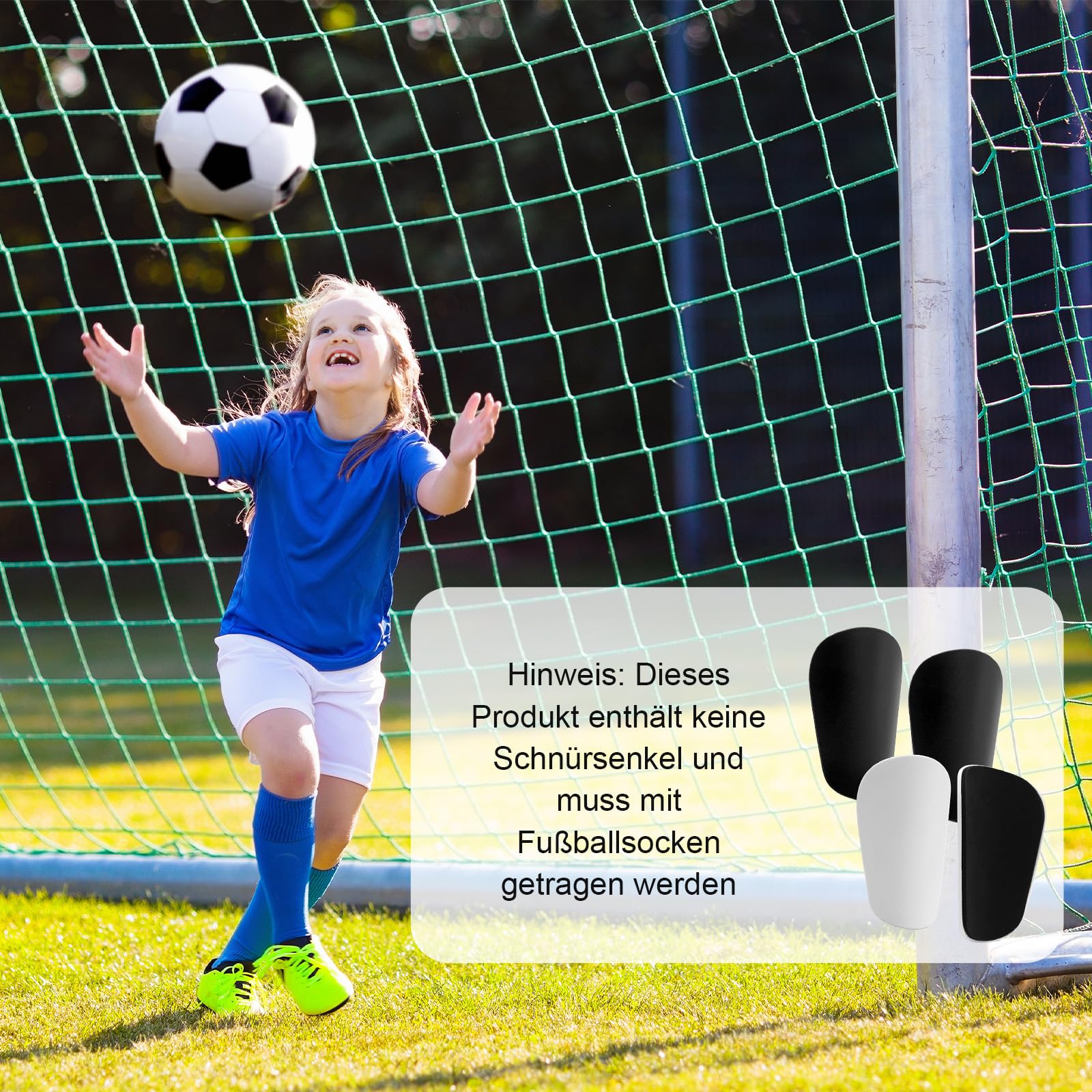 Mini espinilleras para fútbol, 8 x 5 cm, espinilleras infantiles de fútbol, mini almohadillas para niños, niñas, hombres, mujeres (blanco, negro) — view 6