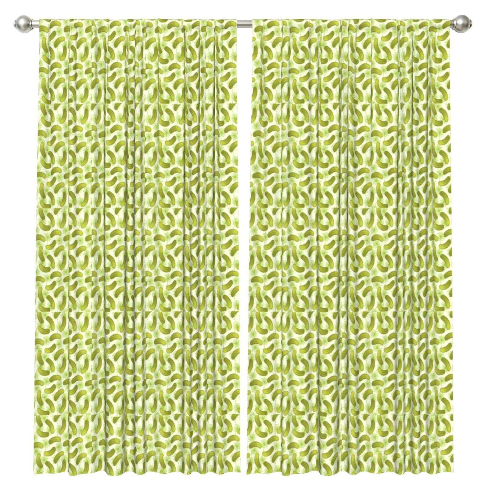 InOmak Pickles, 2 Panels Window Curtains 52 x 84 Inch Blackout Curtains for Living Room Bedroom