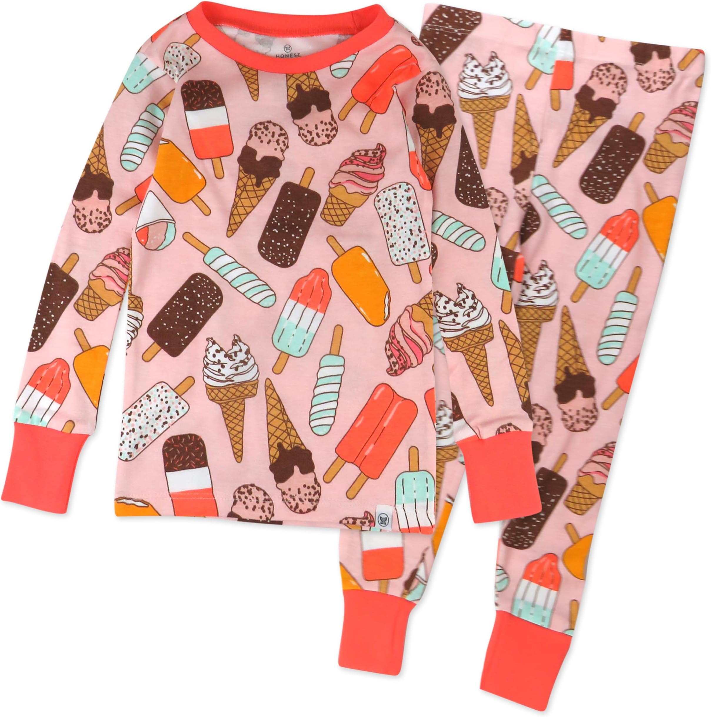 HonestBabyMultipack 2-Piece Pajamas Sleepwear Pjs 100% Organic Cotton for Infant Baby and Toddler Girls