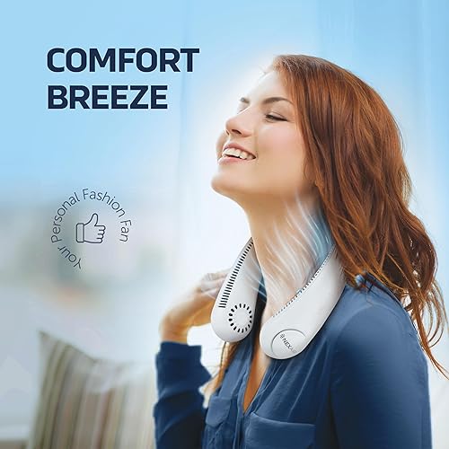 Miniatura 2 de Portable Neck Fan - 3 Speed Rechargeable Bladeless Neck Fan, Adjustable Personal Neck Fan For Women & Men Modern Design, Great Cooling Fan For