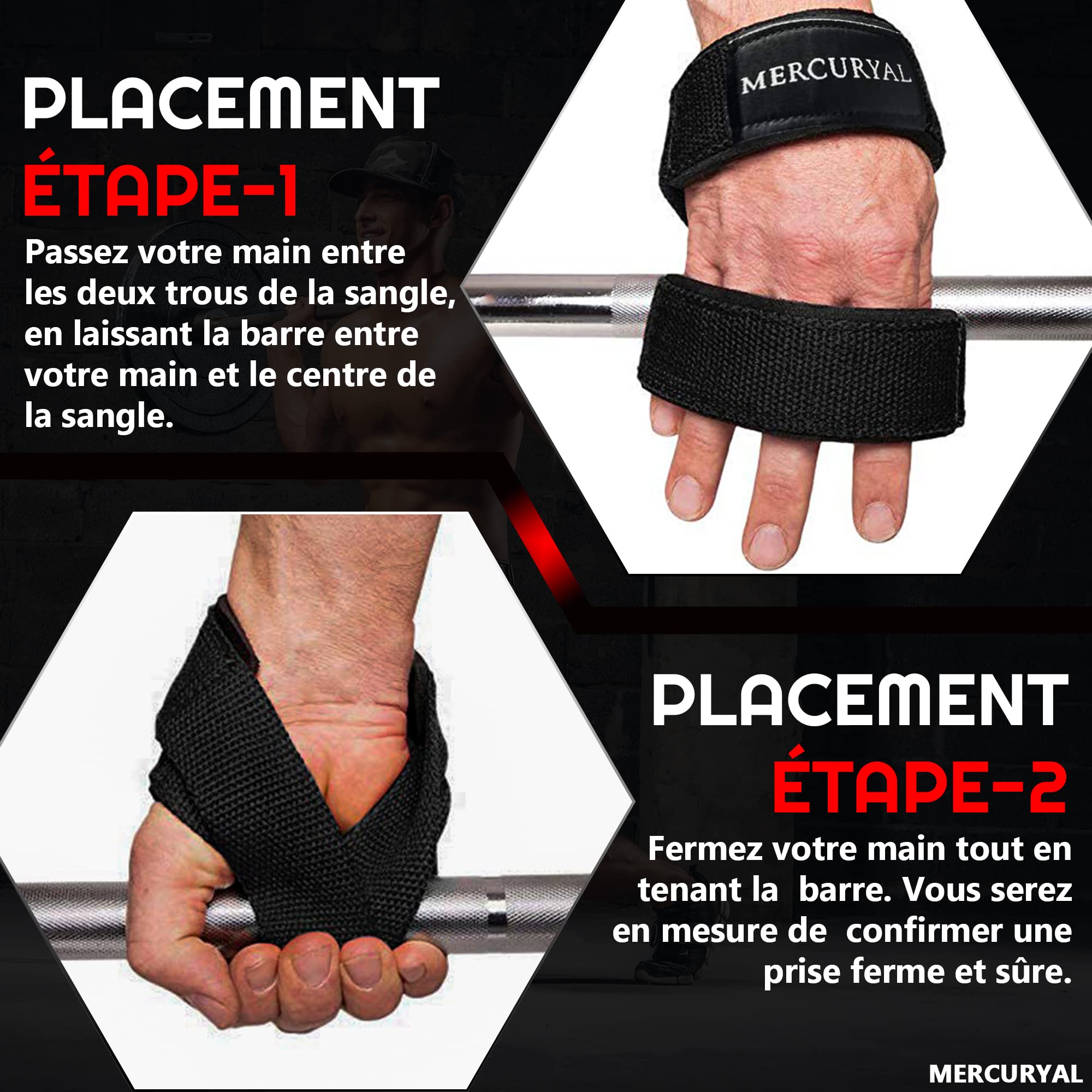 SAWANS Sangles D'haltérophilie Rembourrées En Néoprène, Pour