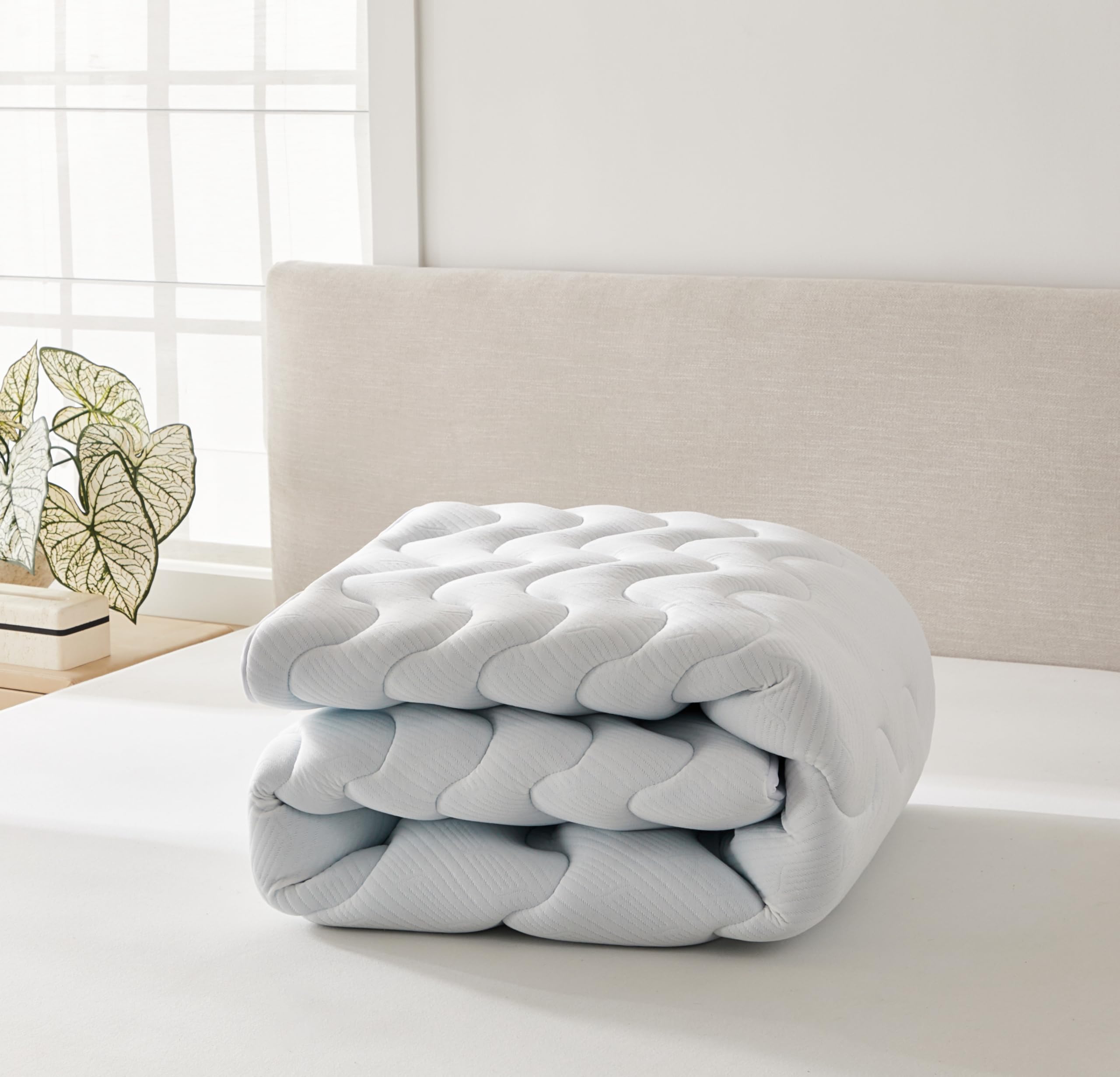 Topper Matrimoniale 160x190 cm, Topper Letto con Memory Foam, Traspirante e Antiscivolo, Lavabile in Lavatrice, Certificato OEKO-TEX (160x190x3cm)
