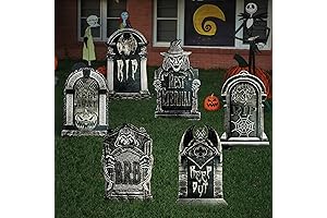 17 Inch Spooky Tombstone Decorations - Haunt Your Halloween Graveyard with This...