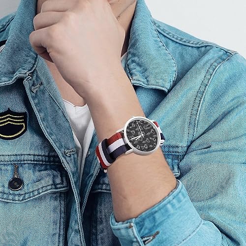 Miniatura 4 de Chess Pieces - Reloj deportivo de cuarzo con correa de nailon, reloj de pulsera casual para hombres y mujeres