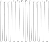 Outus 12 Pack 18 Inch Silver Plated Iron Chain Necklaces Lobster Clasp DIY Jewelry Making Supplies