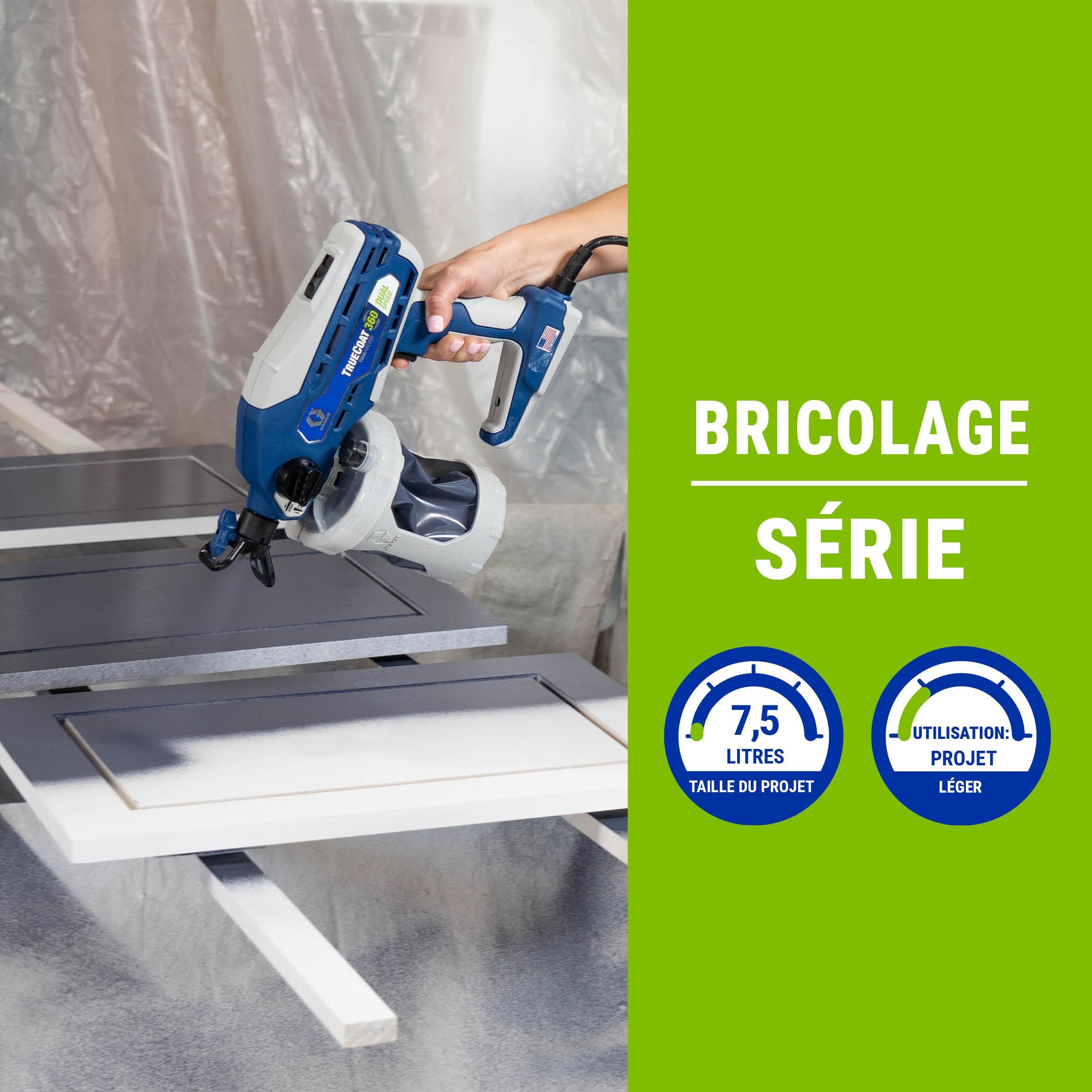 Graco TrueCoat 360 26D520 Pistolet portatif Double Vitesse