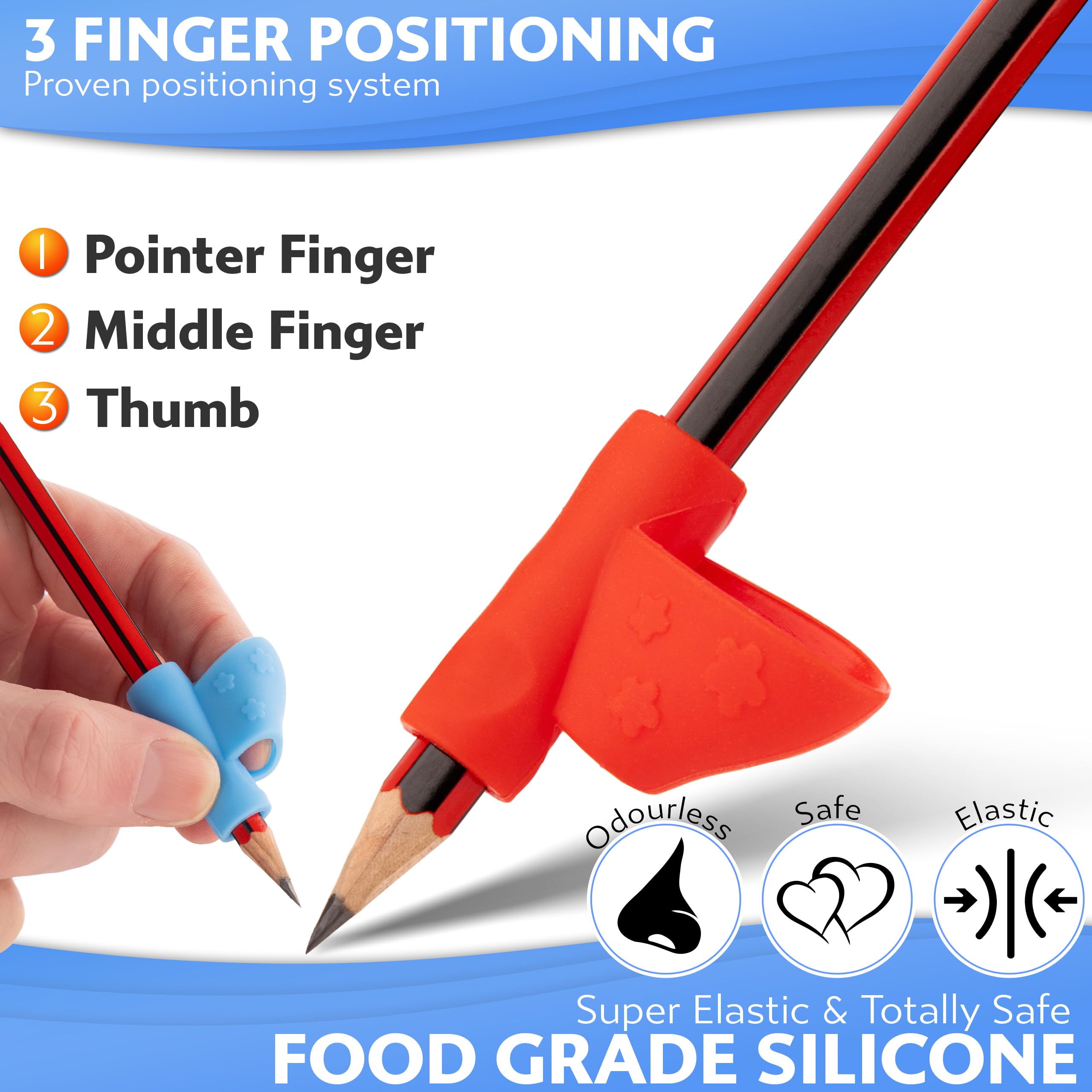 Potloodgrepen voor kinderen Handschrift