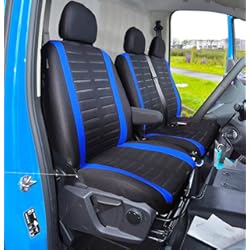 Fundas Asientos Citroen Berlingo 2019 Fundas de asiento para furgoneta, ajuste universal, para la mayoría de camiones, furgonetas, camiones, estampado en 3D, azul (azul)