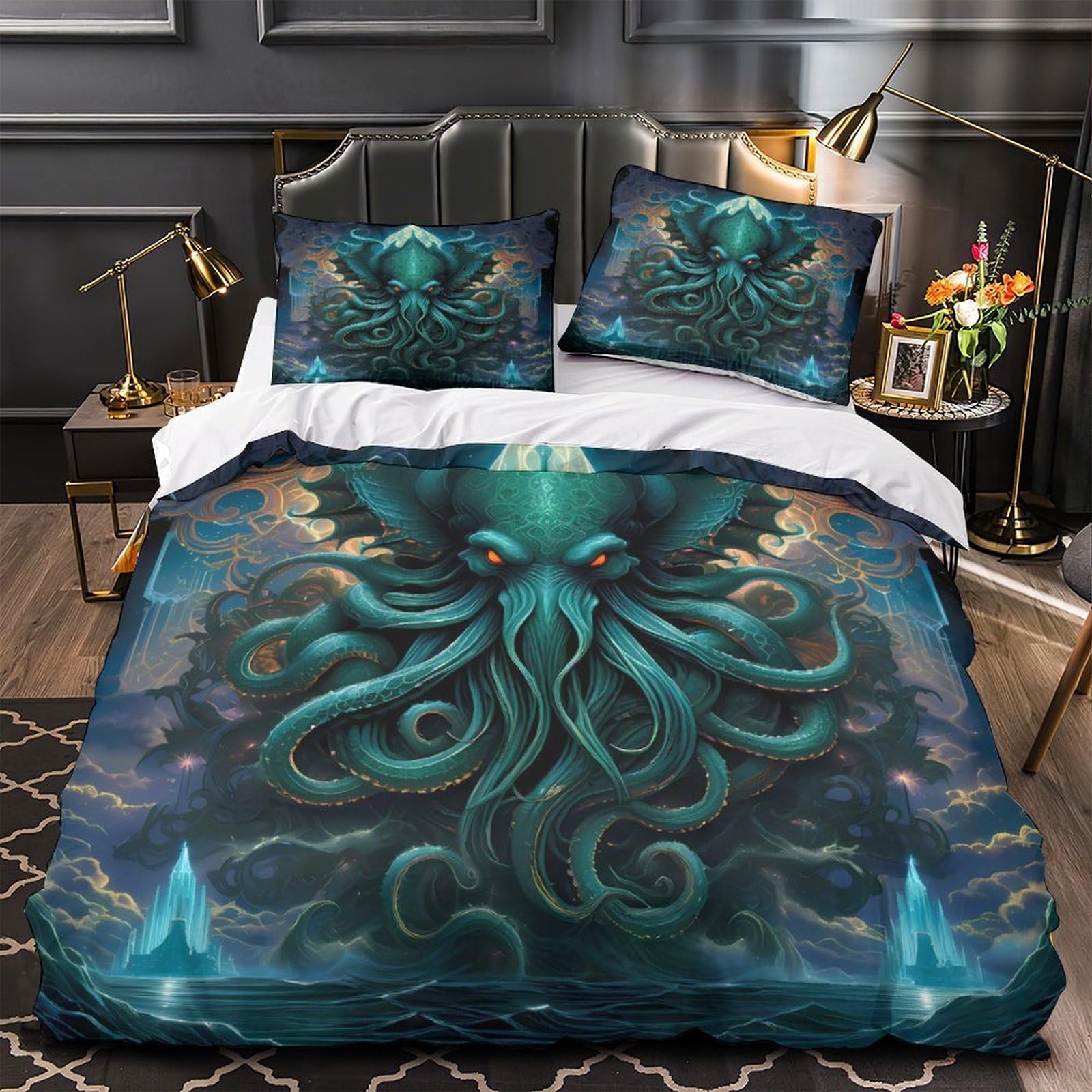 Parure de lit basket King en microfibre 3D douce 220x240cm pour une chambre d'ado moderne