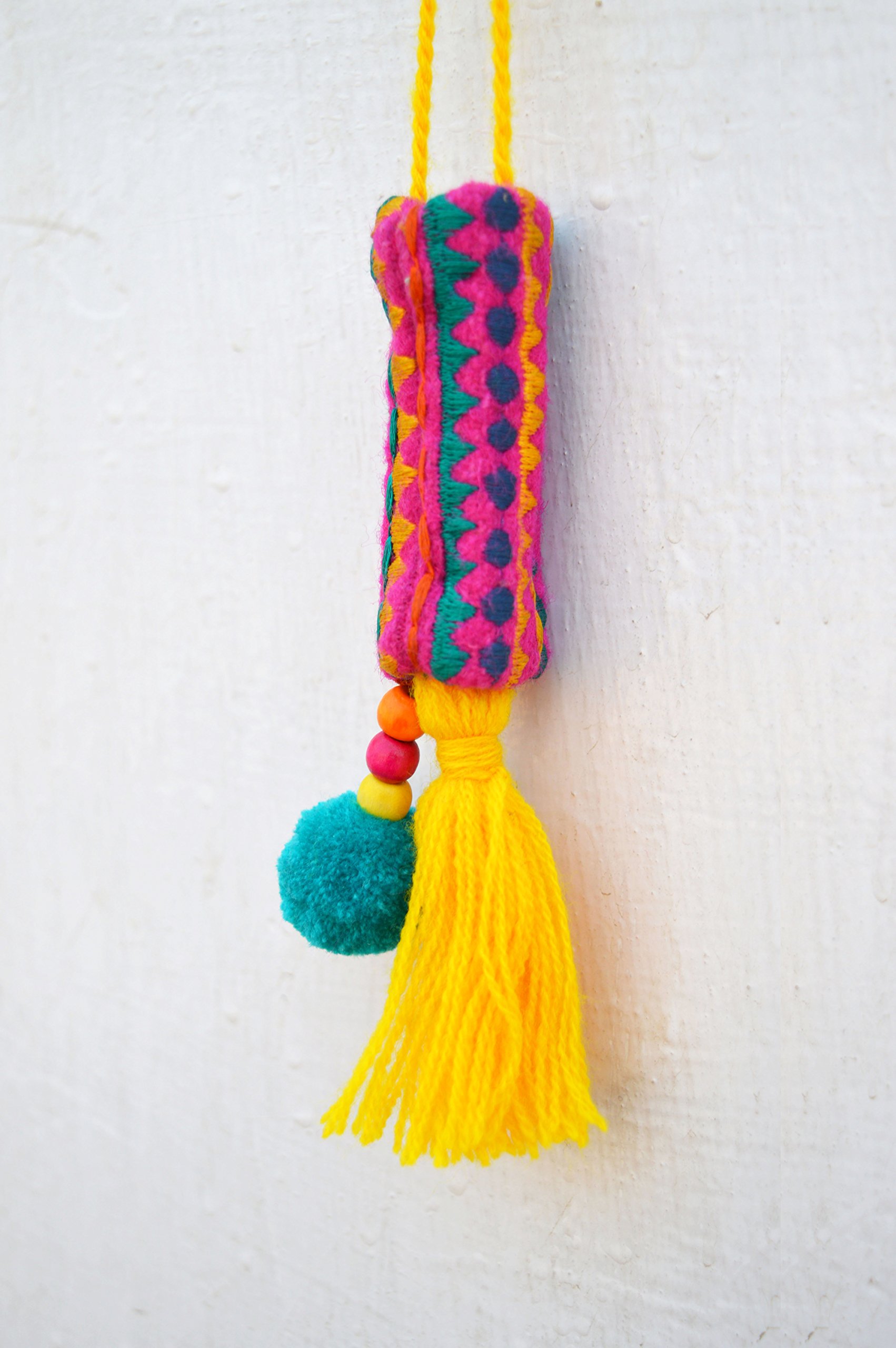 生活雑貨 vali VLiving Multicolor Tassel, Handmade, Boho Bag Charm, Tribal