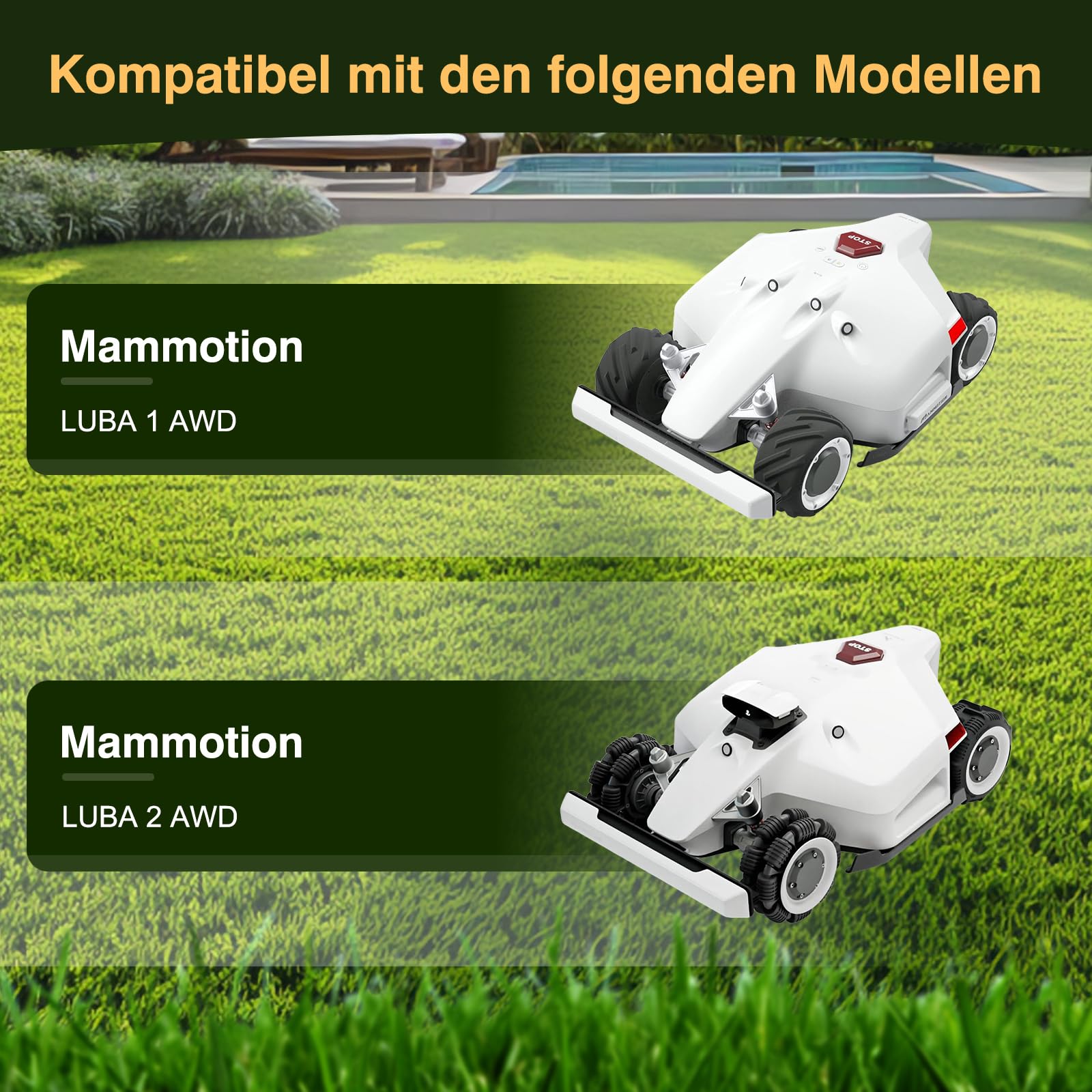 Mammotion LUBA 1 AWD LUBA 2 AWD Messerteller Messer Kompatibel 2 Stück + 14 Stück Mähroboter Messerscheibe
