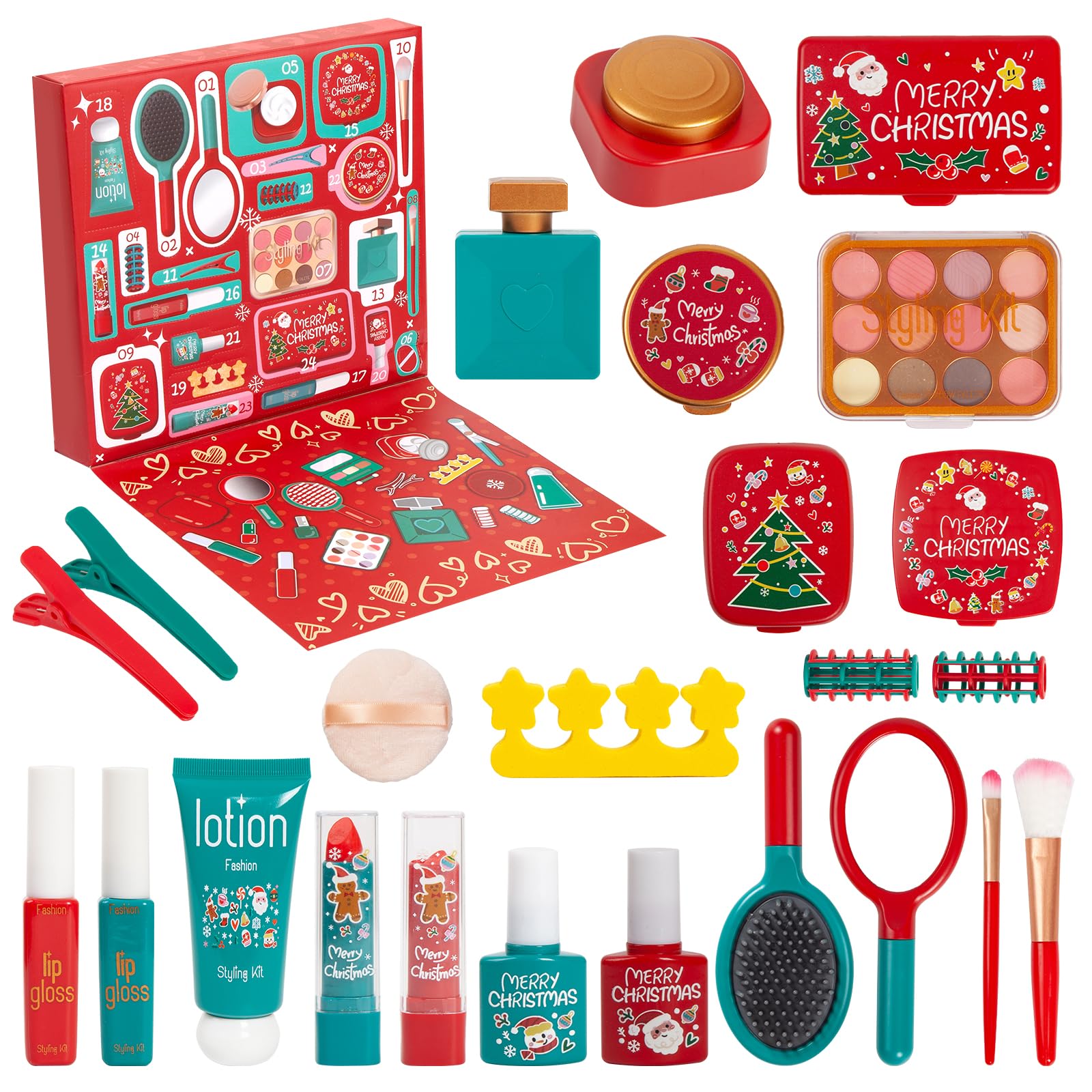 Adventskalender 2025 – Make-up-Spielzeug für Mädchen, 24 Türchen