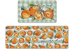 Orange Kitchen Rugs for a Refreshing Spring and Summer Transformation