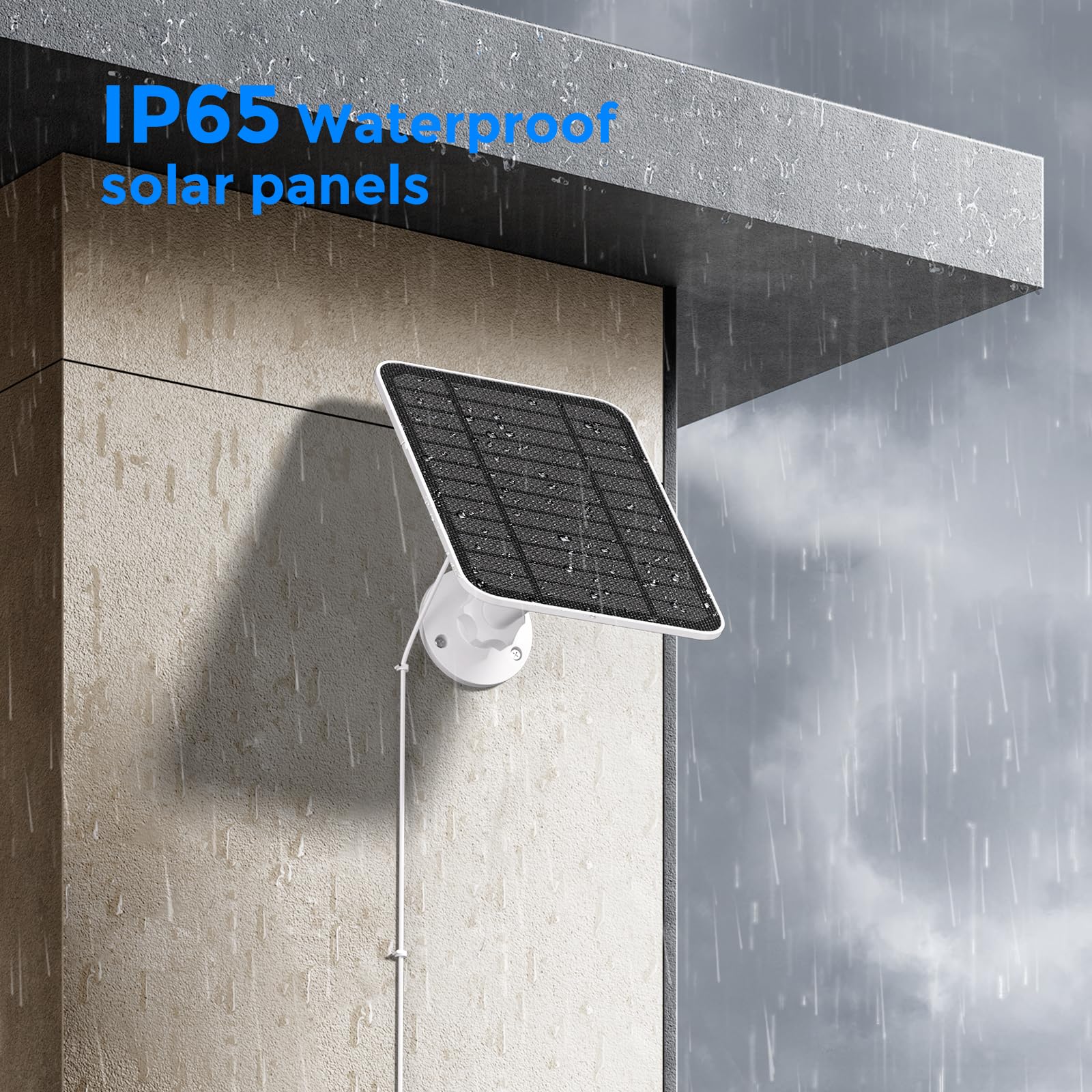 5V 4W Arlo Solarpanel-Ladegerät,kompatibel mit Arlo Pro 3/4/5,Ultra,Pro 3 Floodlight,Go 2,Essential Outdoor 2. Generation,Essential 1.Generation,mit integriertem 2000mAh Akku und 4 m langem Stromkabel