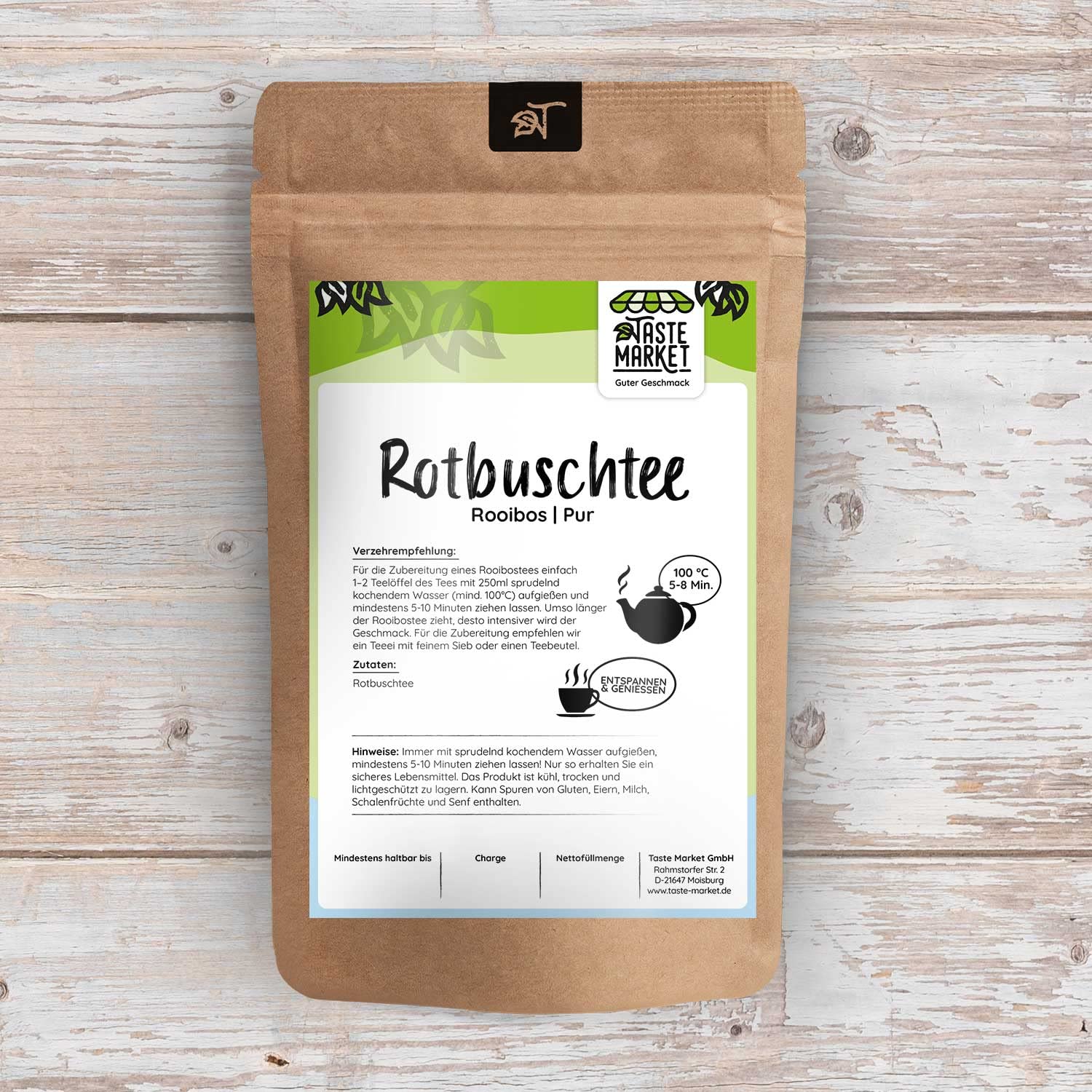 5 kg Rotbuschtee | Rooibos aus Südafrika | Rotbusch Tee | Natur | getrocknet | lose | geschnitten